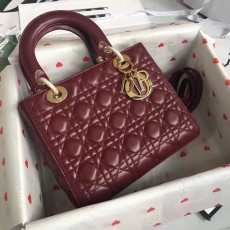 CD-Lady dior burgundy-medium